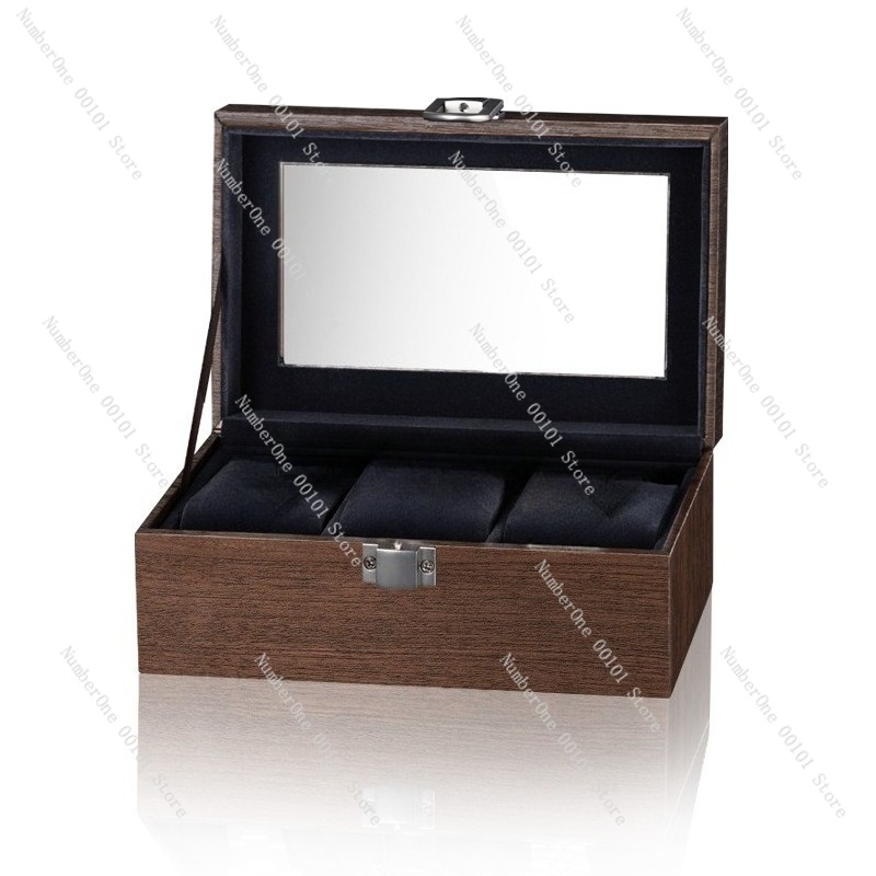 Jewelry And Watches Box - ウォールナット木目調ウォッチボックスシリーズ、複数の時計収納スペース、ジュエリー収納ボックス、時計、眼鏡、サングラス収納ソリューション
