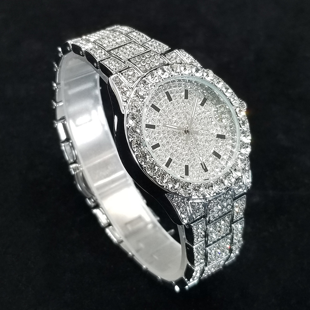 エレガントなダイヤモンド腕時計女性のファッションシルバーラウ - Jewelry Watches Silver のレビューと価格