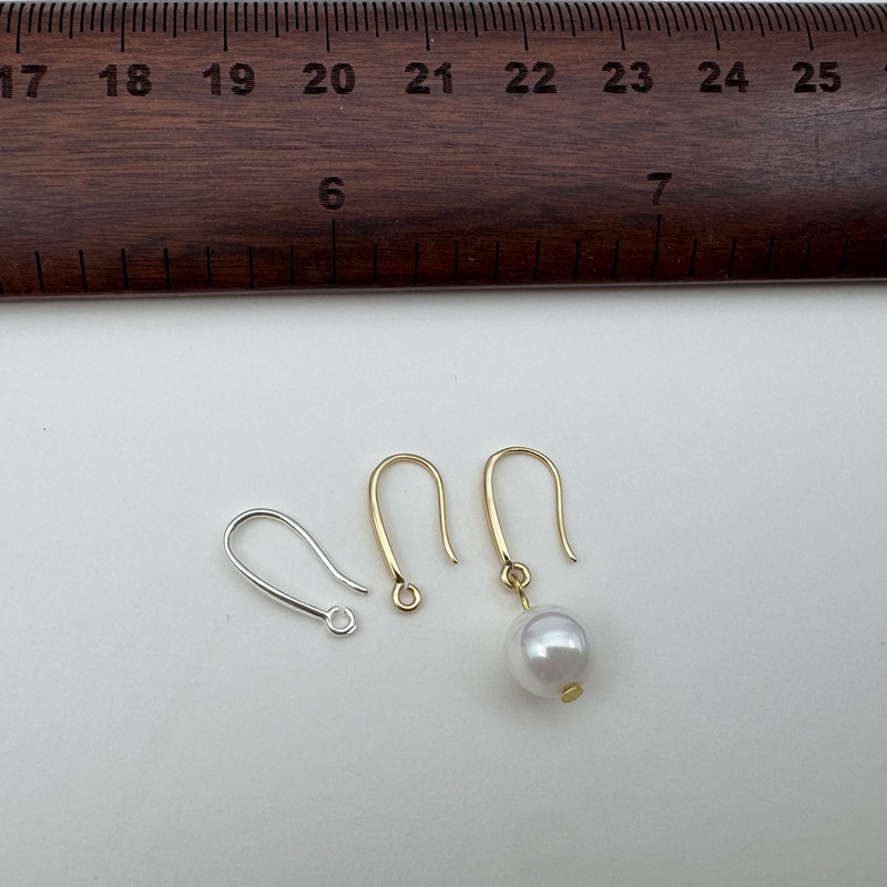 1ペア ソリッド925スターリングシルバー イヤリングフック - Hoop Earrings のレビューと価格