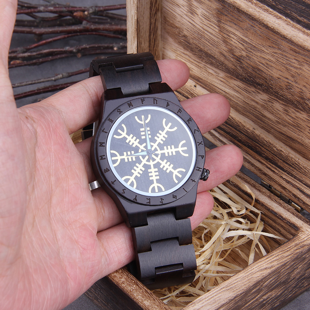 男性と女性のための手作りの木製時計,金のhelmを備えた宝石 - Jewelry Watches Men のレビューと価格