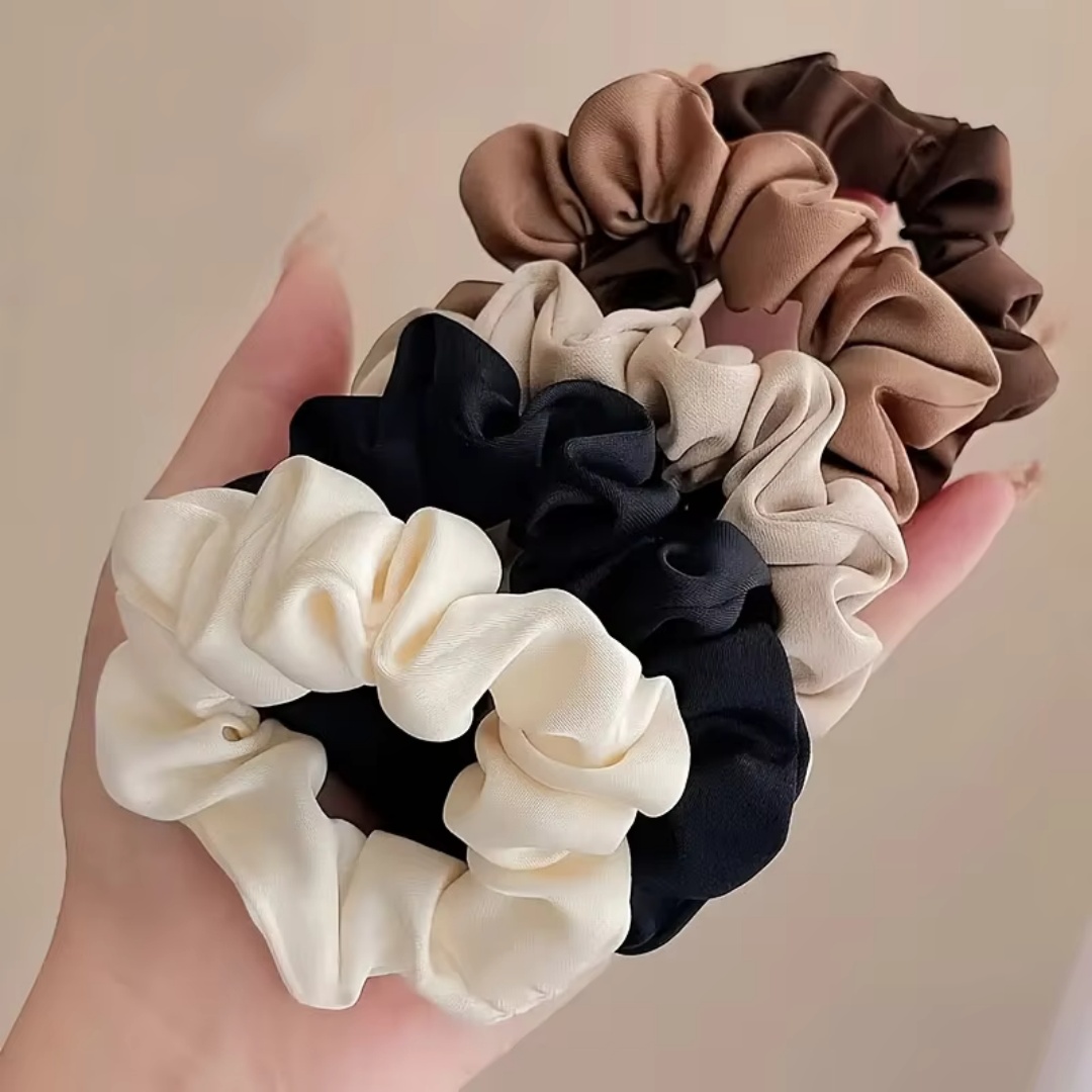 5 個サテンヘアシュシュ絶妙なヘアネクタイ生地ヘア弾性女性ポ - Shop Jewelry & Watches Near Me のレビューと価格
