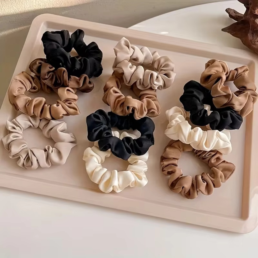5 個サテンヘアシュシュ絶妙なヘアネクタイ生地ヘア弾性女性ポ - Shop Jewelry & Watches Near Me のレビューと価格