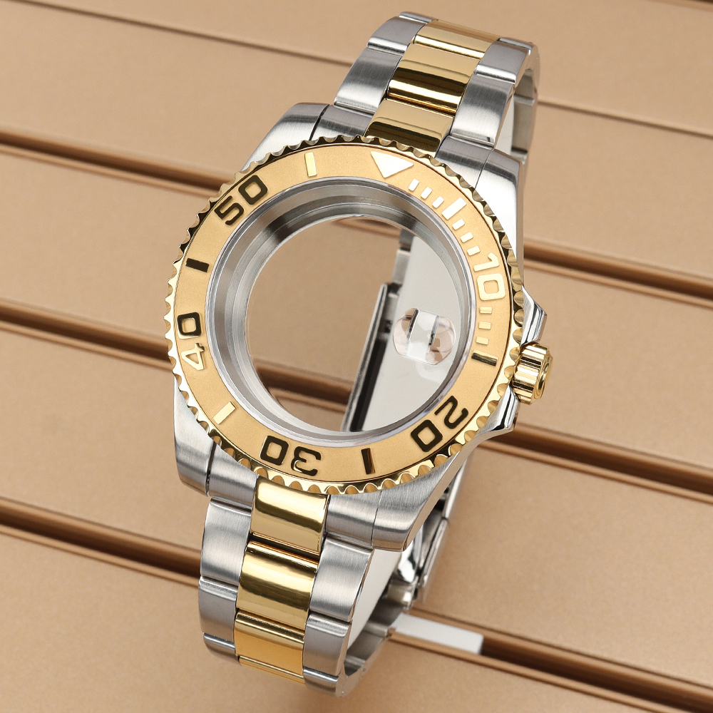 40mm ゴールドシルバーウォッチ NH35 ケースブレスレ - Jewelry Watches Silver のレビューと価格