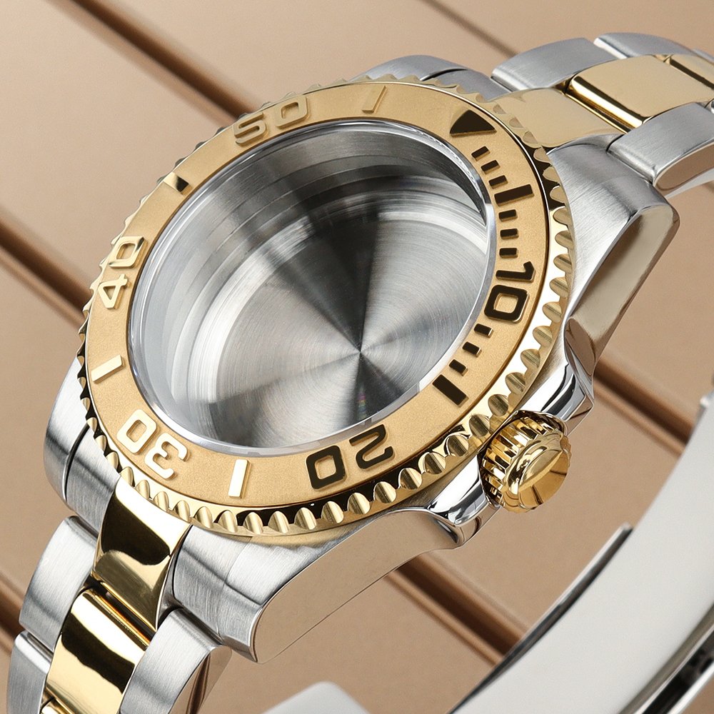 40mm ゴールドシルバーウォッチ NH35 ケースブレスレ - Jewelry Watches Silver のレビューと価格