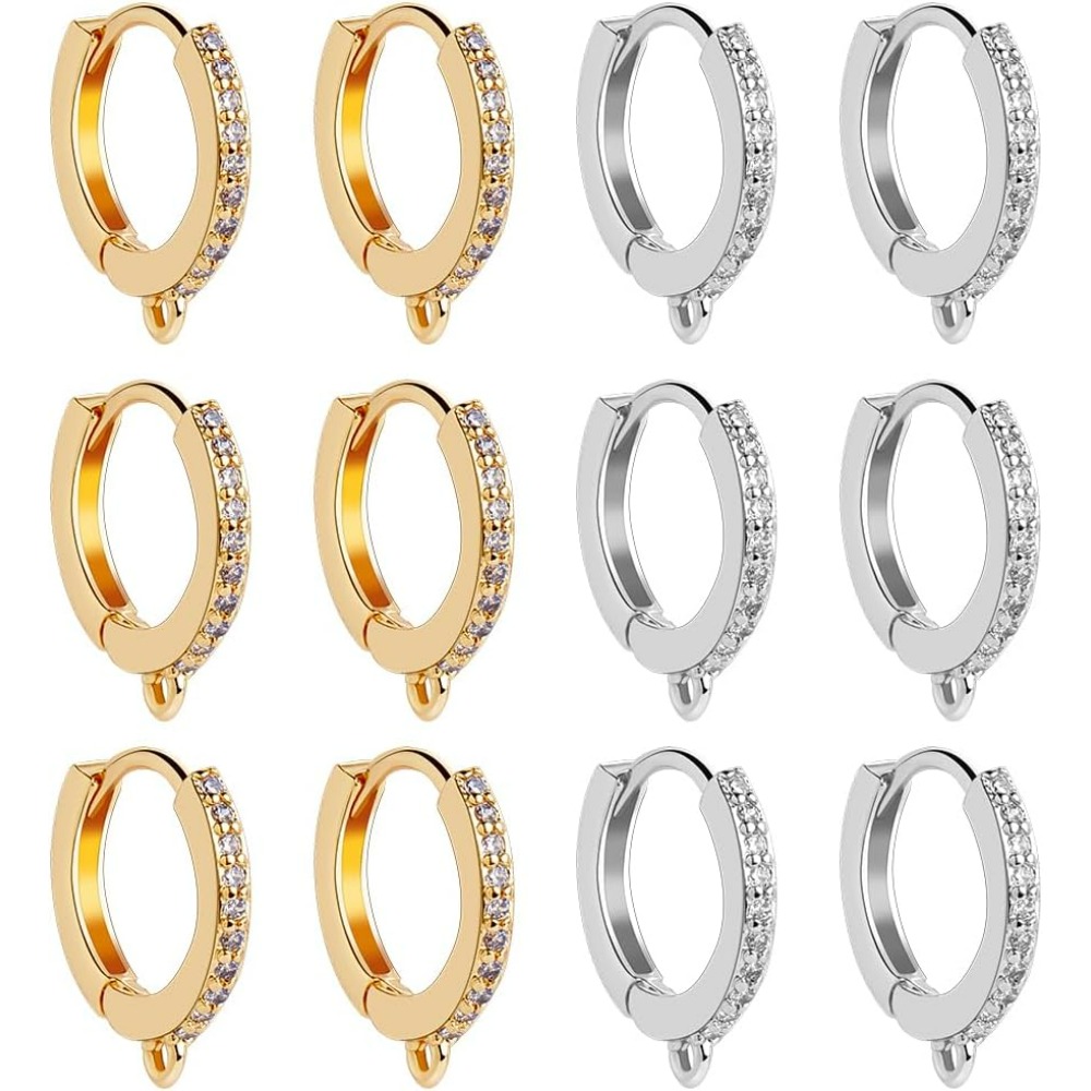 ラウンドレバーバックフック,18Kゴールドとプラチナメッキ真 - Hoop Earrings のレビューと価格