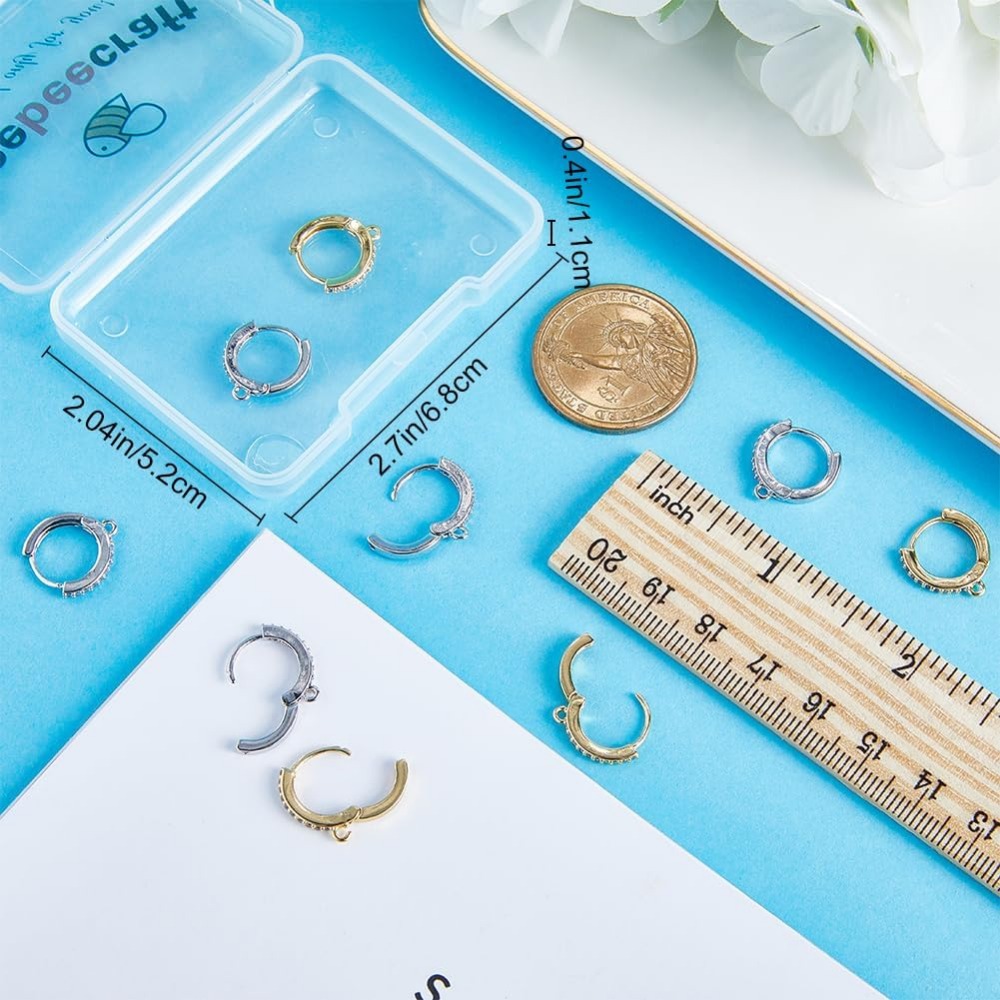 ラウンドレバーバックフック,18Kゴールドとプラチナメッキ真 - Hoop Earrings のレビューと価格