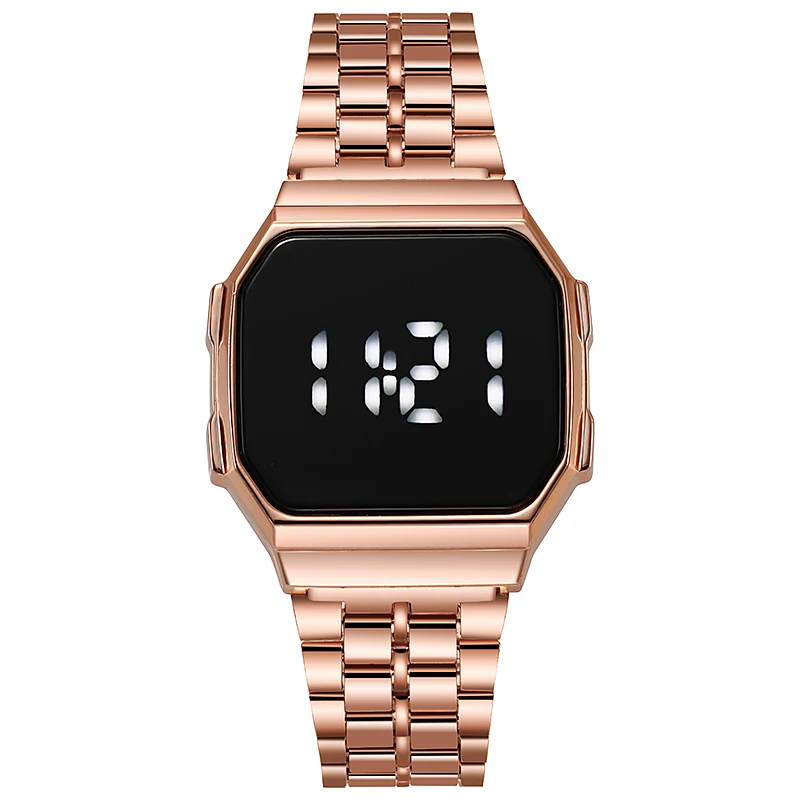 新しいデジタルディスプレイ LED タッチウォッチ電子女性用 - Jewelry Watches Silver のレビューと価格