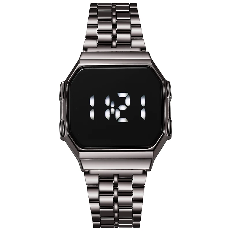 新しいデジタルディスプレイ LED タッチウォッチ電子女性用 - Jewelry Watches Silver のレビューと価格