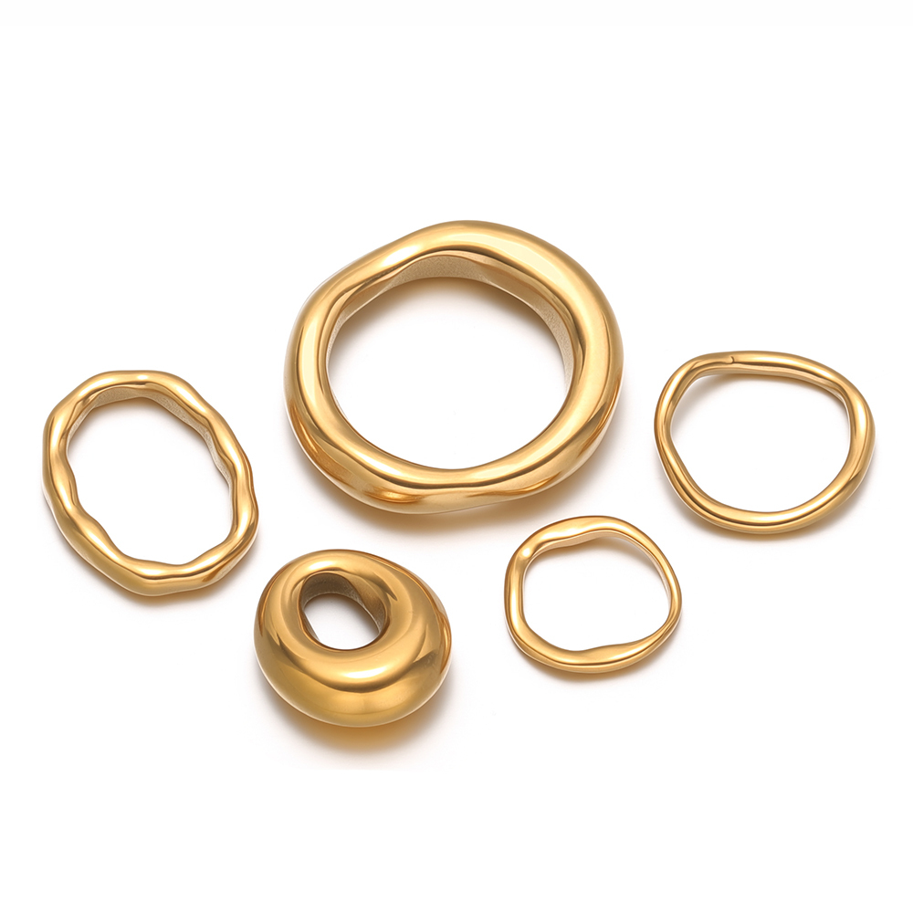 5個のステンレス鋼製ラウンドオーバルチャームコネクター、ネッ - Hoop Earrings のレビューと価格