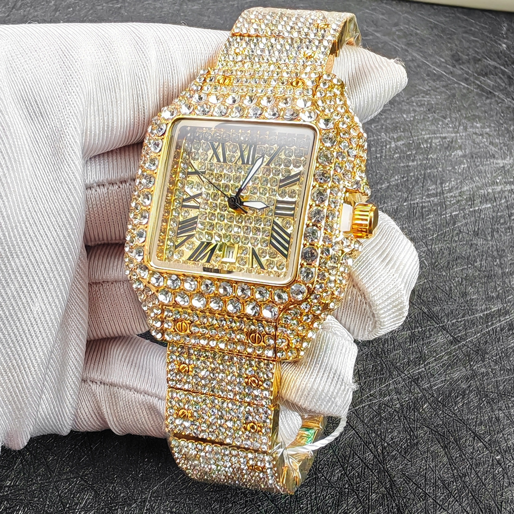 売れ筋商品 上質コンパクト36mmダイヤモンドクォーツ腕時計 - Jewelry Watches Men のレビューと価格