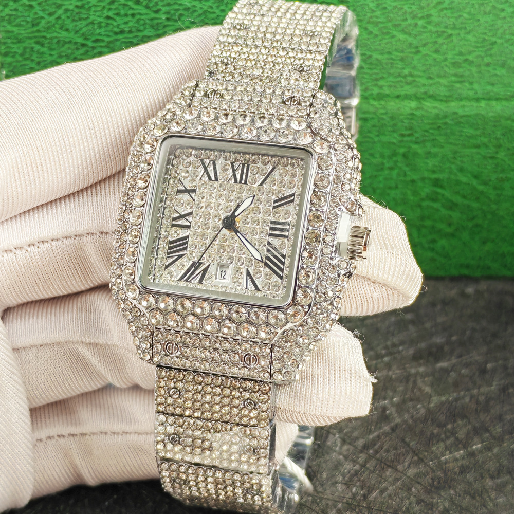 売れ筋商品 上質コンパクト36mmダイヤモンドクォーツ腕時計 - Jewelry Watches Men のレビューと価格