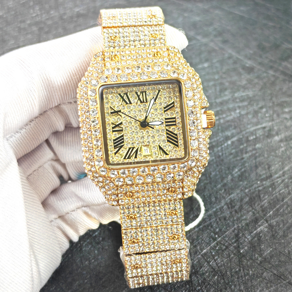 売れ筋商品 上質コンパクト36mmダイヤモンドクォーツ腕時計 - Jewelry Watches Men のレビューと価格