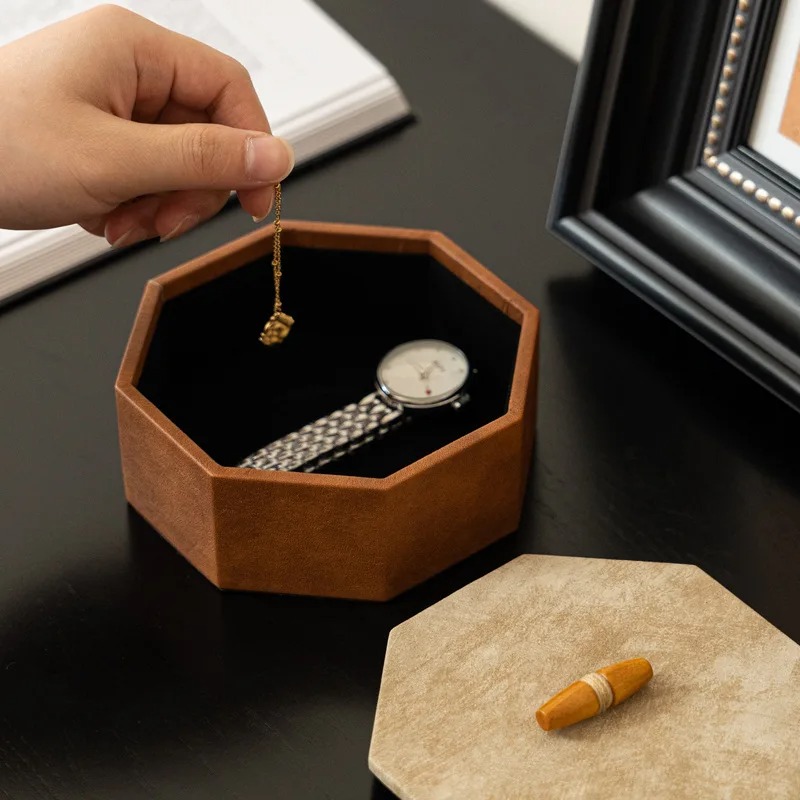 イタリア製時計オーガナイザー滑らかな植毛レザー高級八角形時計 - Jewelry And Watches Box のレビューと価格