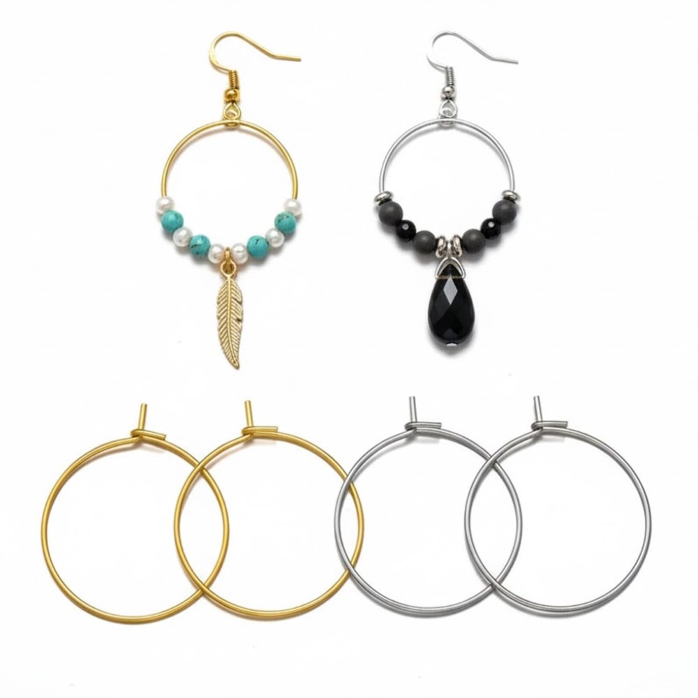 50個入り 316ステンレス鋼 15 20 30 40mm  - Hoop Earrings のレビューと価格
