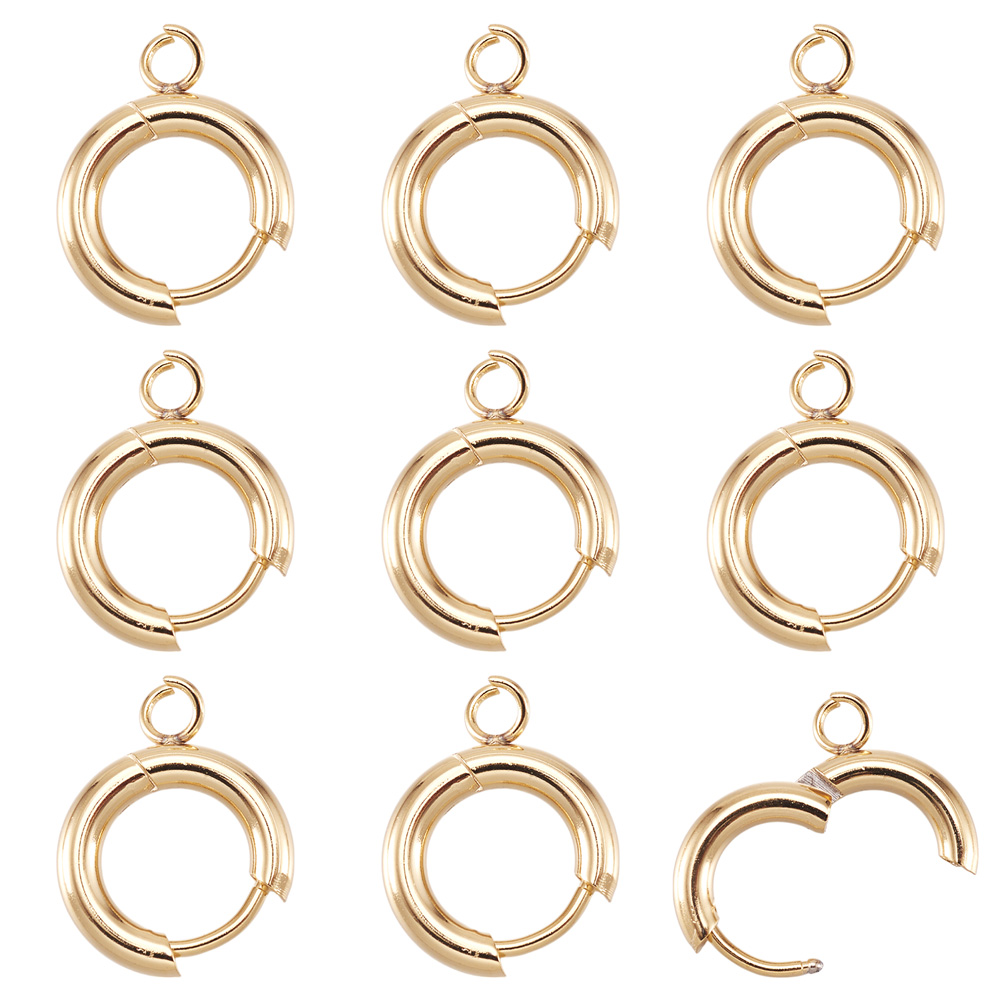 10個入り 201ステンレス鋼製ハギーイヤリングフック ラウ - Hoop Earrings のレビューと価格