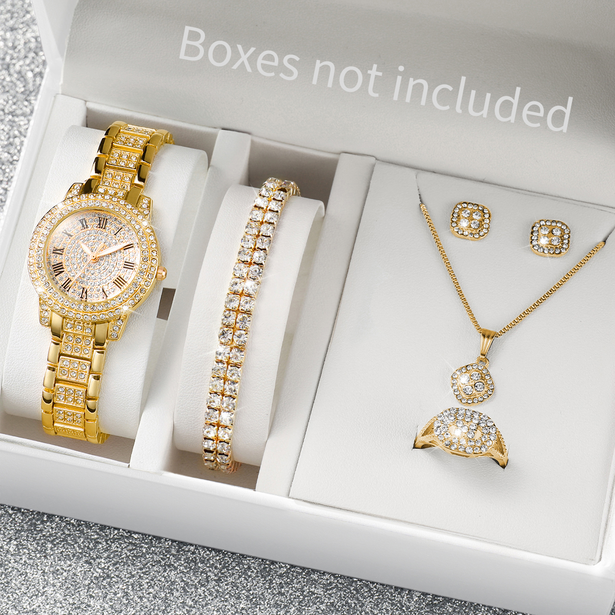 フルダイヤモンドシルバーシェルローマンダイヤルレディーススチ - Jewelry Watches Silver のレビューと価格