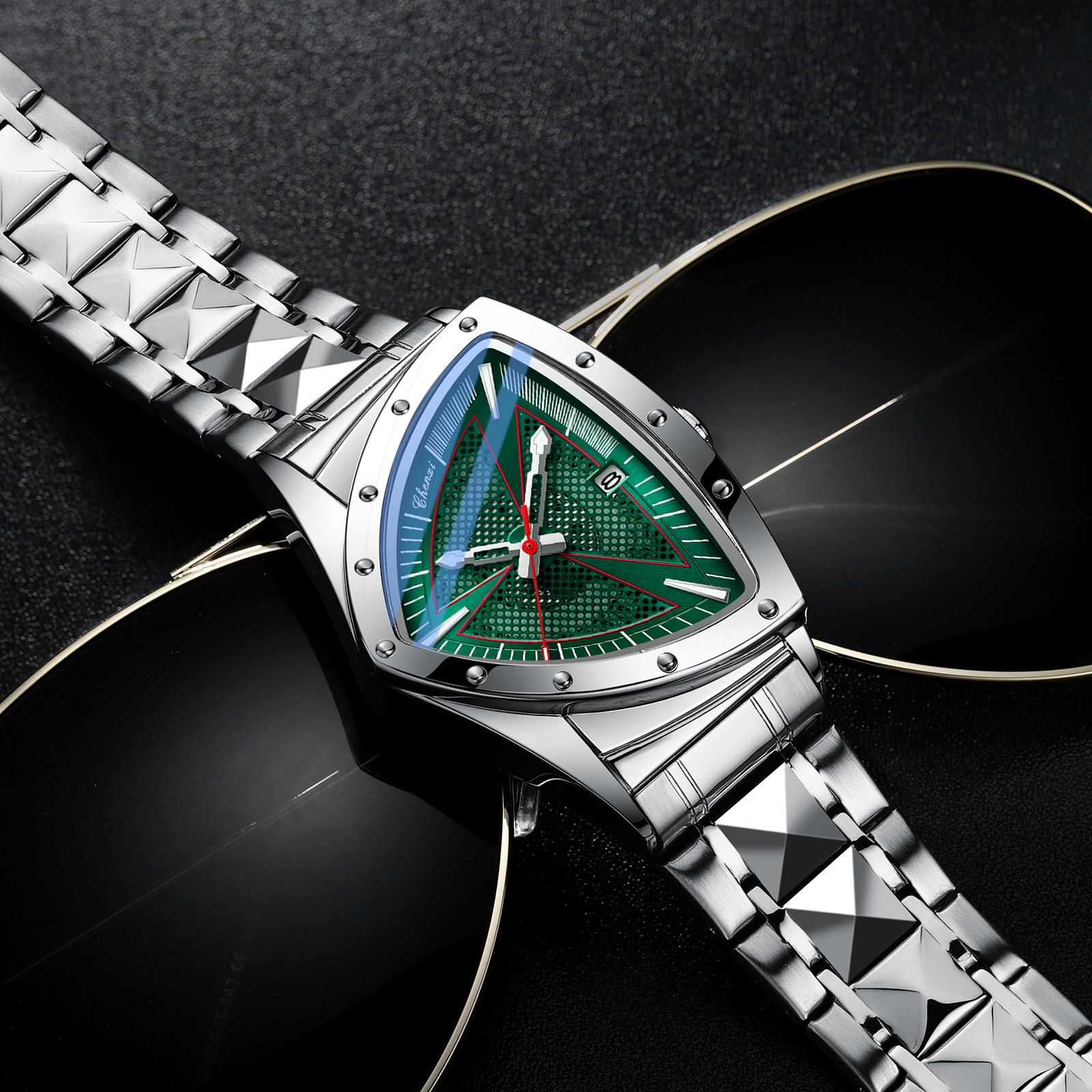 CHENXI シルバー メンズ クォーツ腕時計 不規則デザイ - Jewelry Watches Silver のレビューと価格