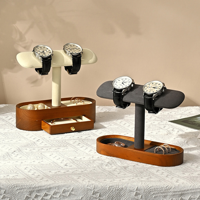 Oirlv 無垢材時計オーガナイザー棚 T バー時計ホルダー - Jewelry And Watches Box のレビューと価格