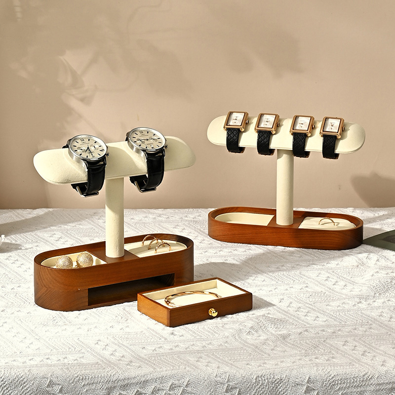 Oirlv 無垢材時計オーガナイザー棚 T バー時計ホルダー - Jewelry And Watches Box のレビューと価格