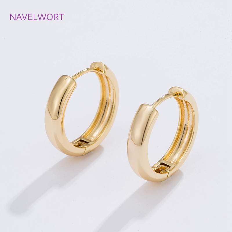 6 サイズのゴールドメッキサークルフープイヤリング女性ギフト - Hoop Earrings のレビューと価格