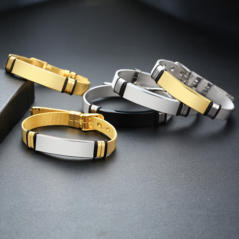 Vnox-男性用ステンレススチールブレスレット,刻印された調 - Jewelry Watches Men のレビューと価格