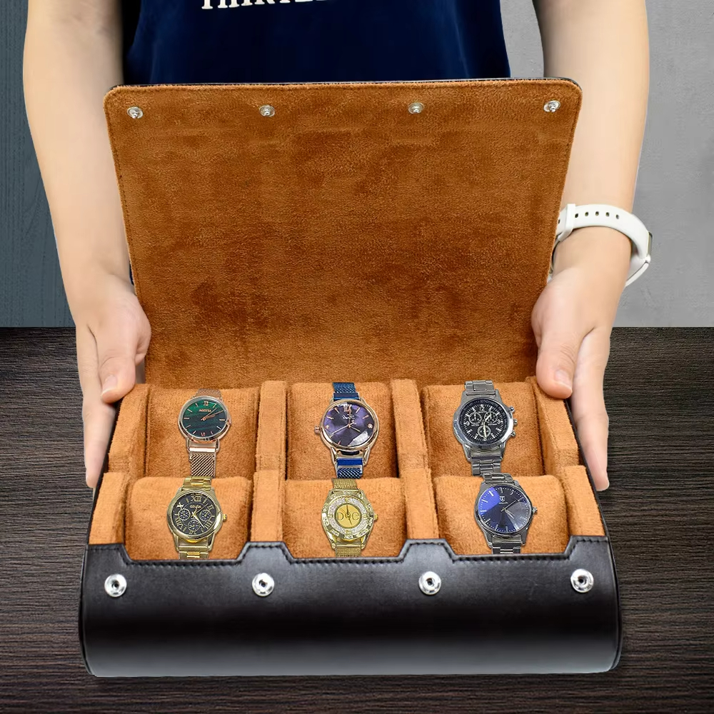 メンズ・レディース用腕時計トラベルケース 6スロット腕時計ボ - Jewelry And Watches Box のレビューと価格