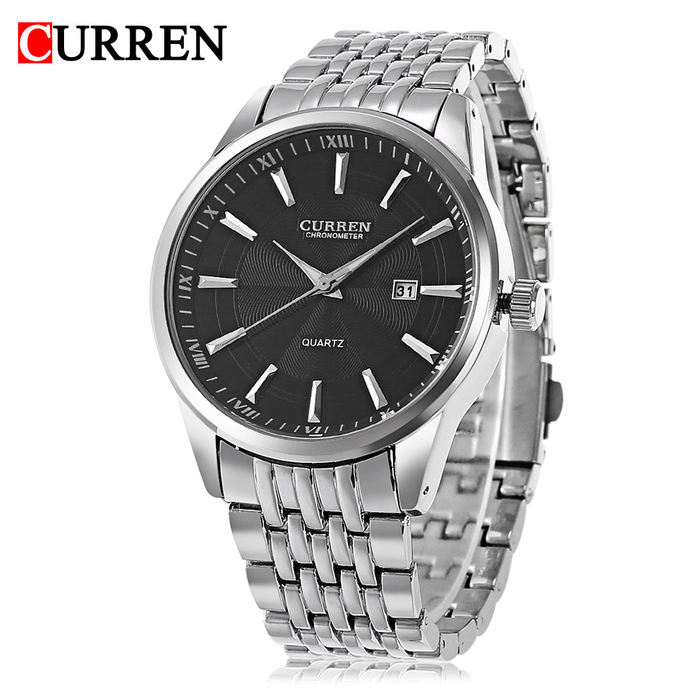 CURREN 8052 メンズ クォーツ時計 シンプル カレ - Jewelry Watches Silver のレビューと価格