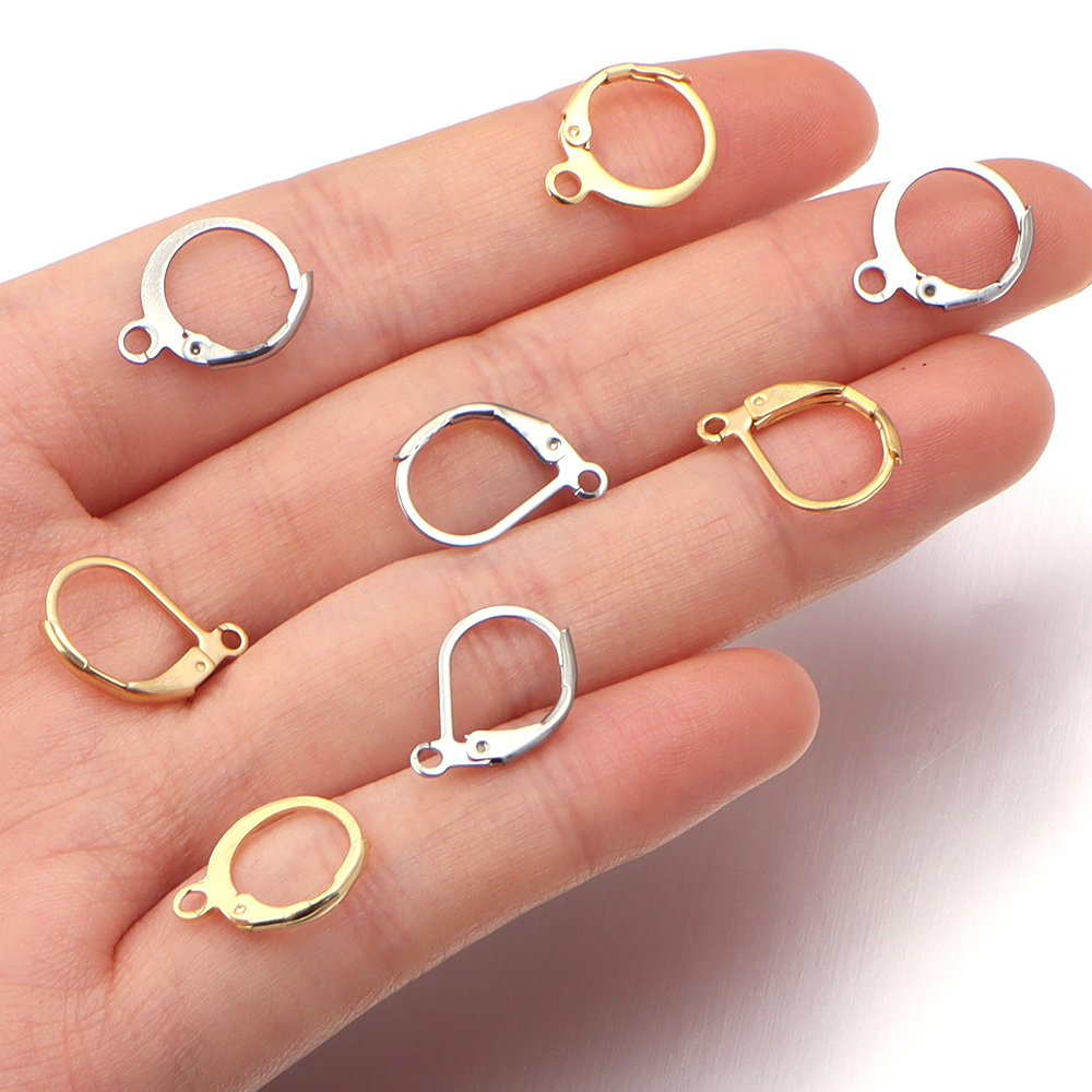 20 ピース/ロットステンレス鋼耳フックラウンドイヤリングフ - Hoop Earrings のレビューと価格