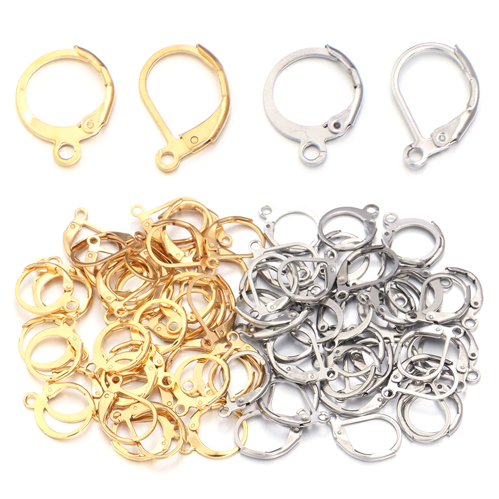 20 ピース/ロットステンレス鋼耳フックラウンドイヤリングフ - Hoop Earrings のレビューと価格