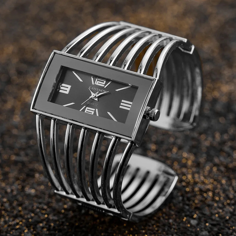 女性の長方形のダイヤルブレスレット時計,女性の腕時計,ピンク - Jewelry Watches Silver のレビューと価格