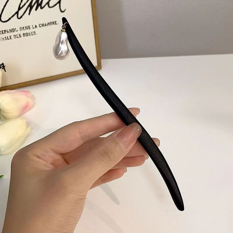 ヴィンテージ中国風の木製花ヘアスティックパールヘアピンジュエ - Shop Jewelry & Watches Near Me のレビューと価格