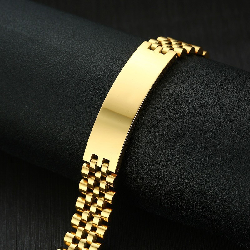 Vnox メンズ 15 ミリメートルワイド id タグブレス - Jewelry Watches Men のレビューと価格