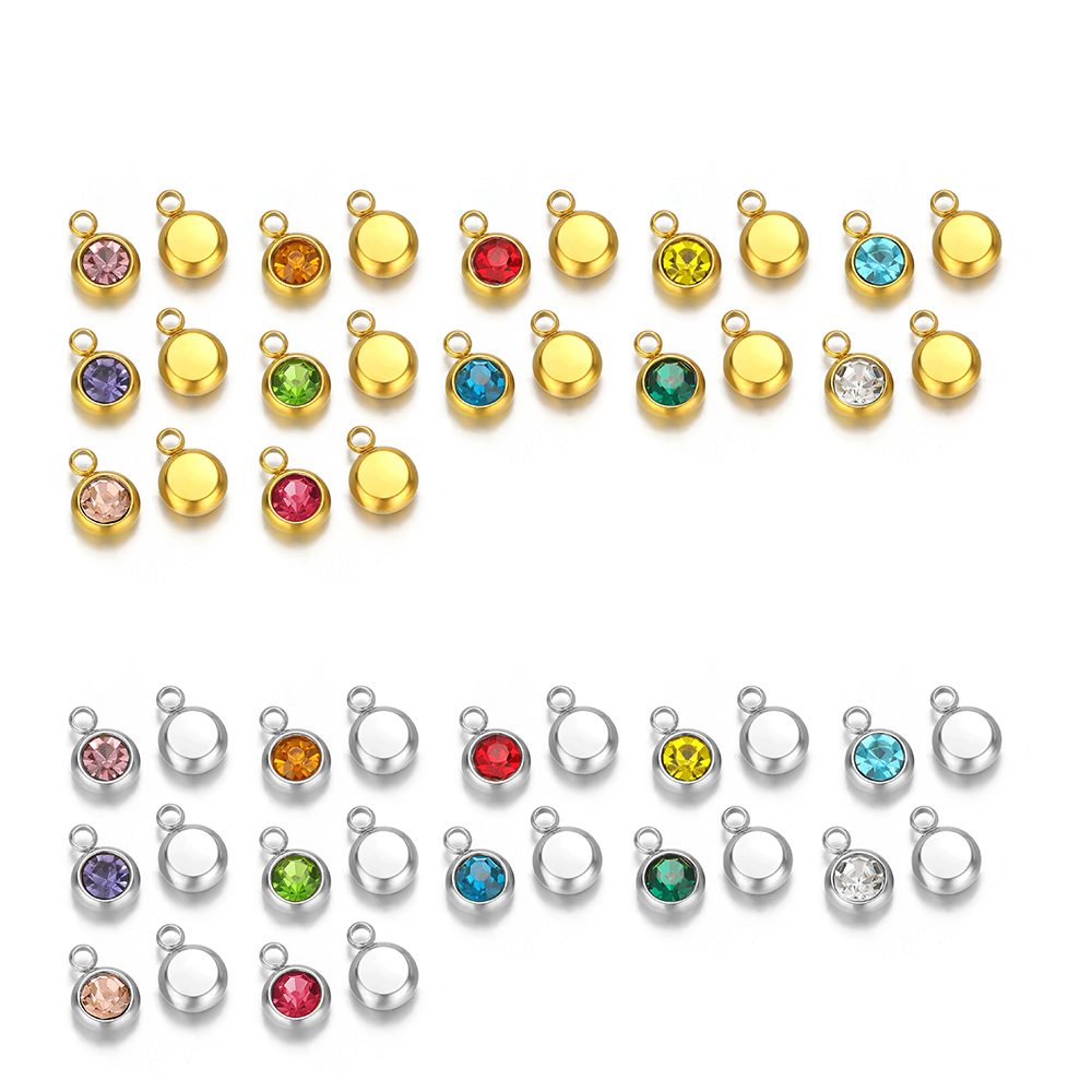 20個 ジルコンビーズペンダント ステンレス製 12ヶ月誕生 - Hoop Earrings のレビューと価格