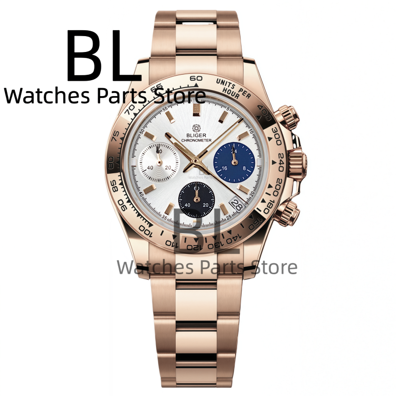 BLIGER ツートーンシルバーローズメンズ腕時計ブランド高 - Jewelry Watches Silver のレビューと価格