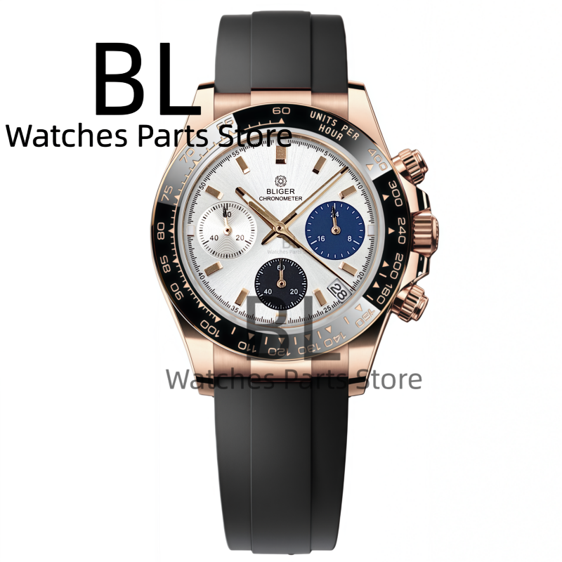 BLIGER ツートーンシルバーローズメンズ腕時計ブランド高 - Jewelry Watches Silver のレビューと価格