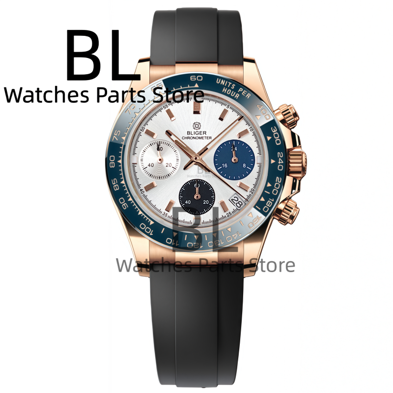 BLIGER ツートーンシルバーローズメンズ腕時計ブランド高 - Jewelry Watches Silver のレビューと価格