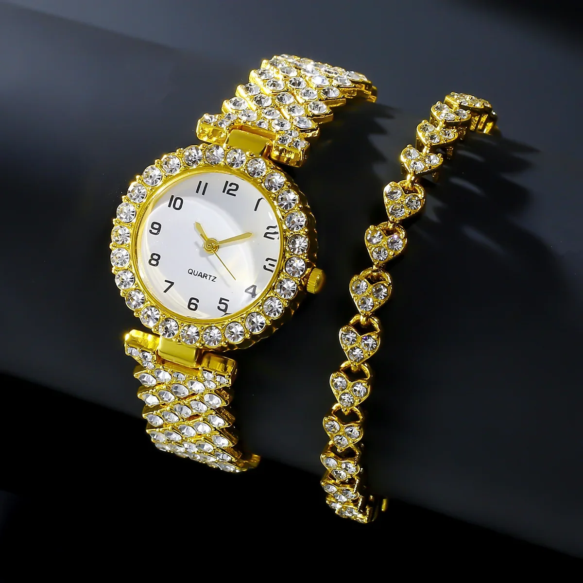 1 個/2 個高級ファッション女性腕時計セットシルバーストラ - Jewelry Watches Silver のレビューと価格