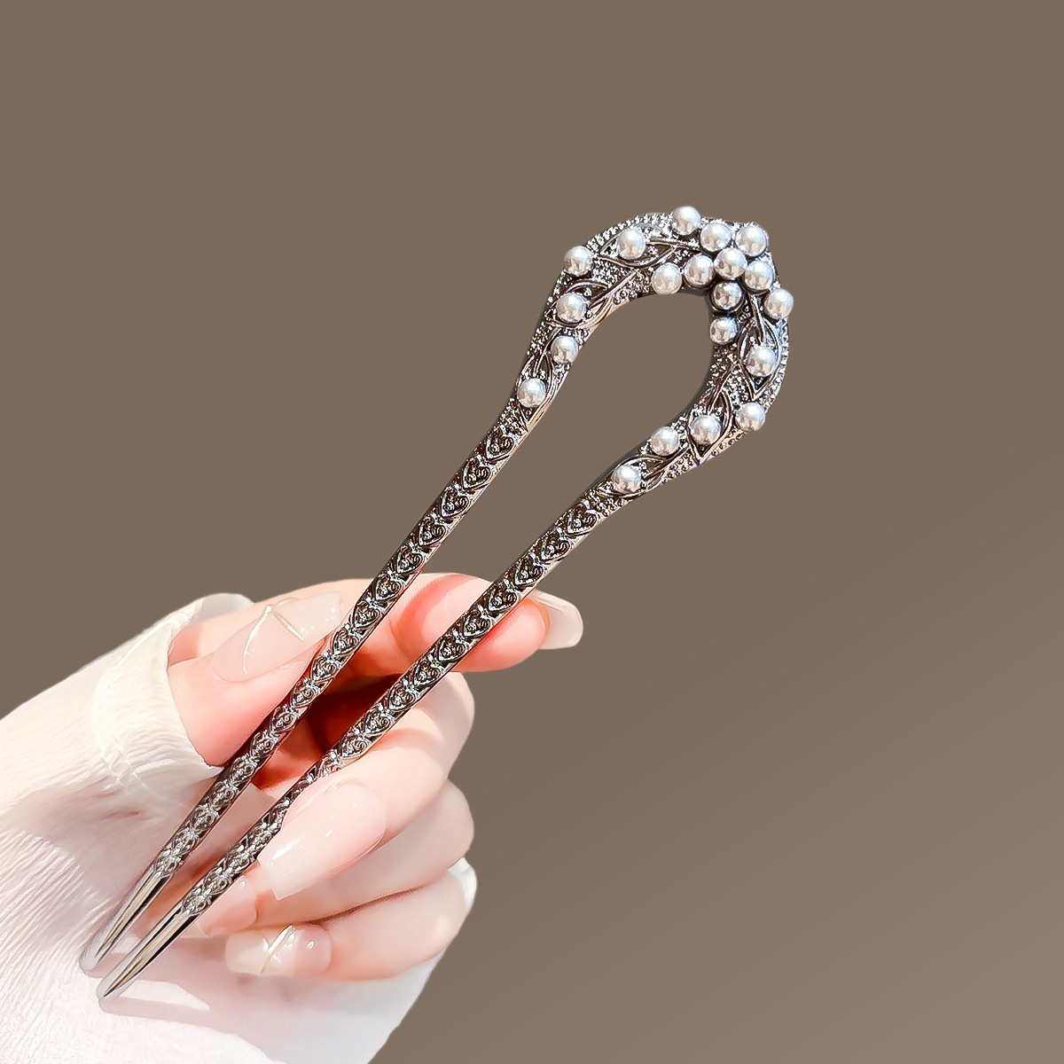 新しいパール U 字型ヘアピン女性のためのエレガントなガンブ - Shop Jewelry & Watches Near Me のレビューと価格