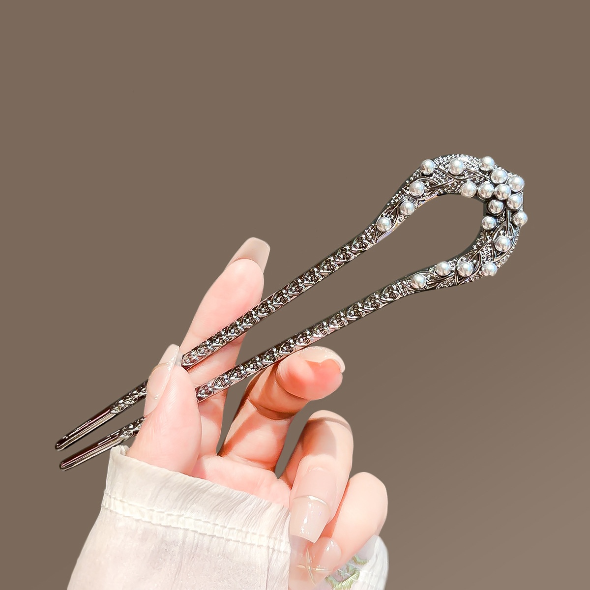 新しいパール U 字型ヘアピン女性のためのエレガントなガンブ - Shop Jewelry & Watches Near Me のレビューと価格