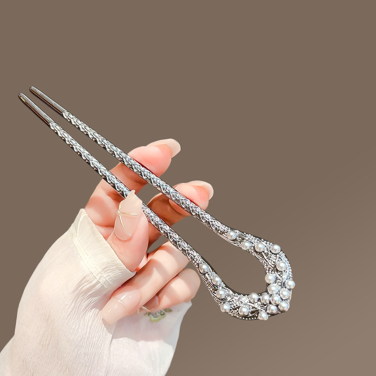 新しいパール U 字型ヘアピン女性のためのエレガントなガンブ - Shop Jewelry & Watches Near Me のレビューと価格
