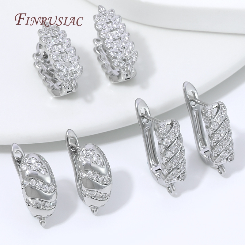 18K金メッキキュービックジルコニアハギーフープイヤリングク - Hoop Earrings のレビューと価格