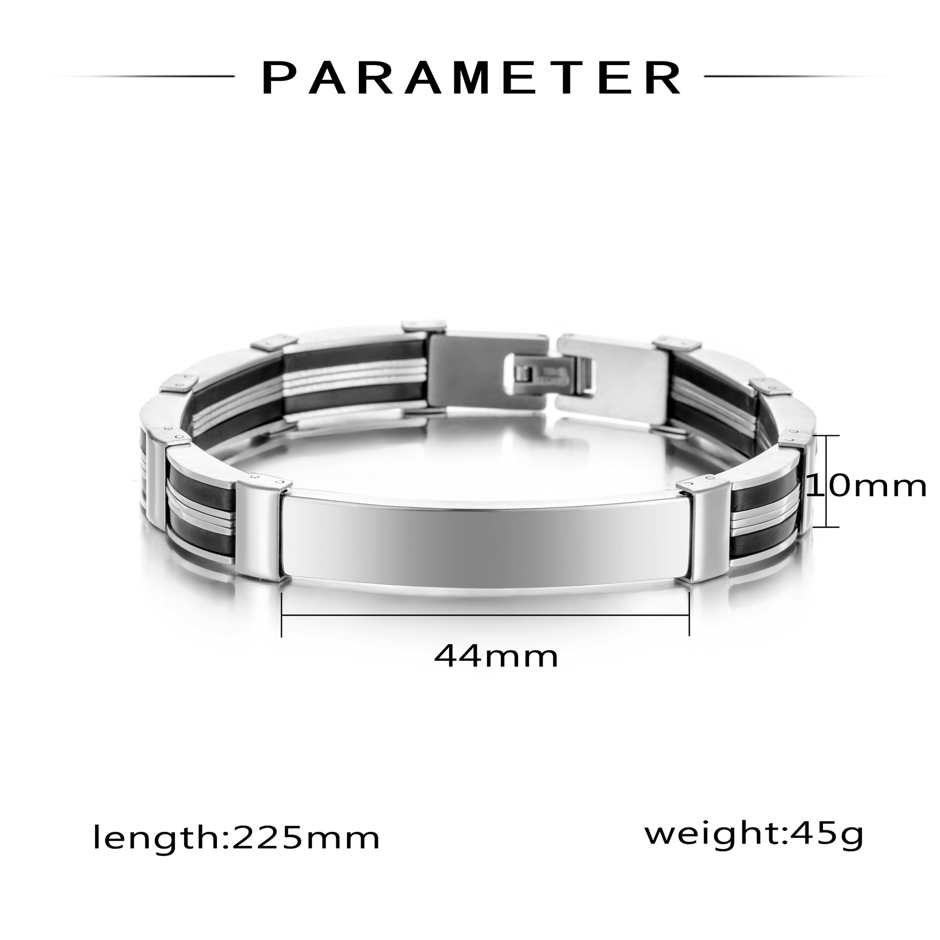 パンクカスタムテキスト名入りメンズステンレススチールブレスレ - Jewelry Watches Men のレビューと価格