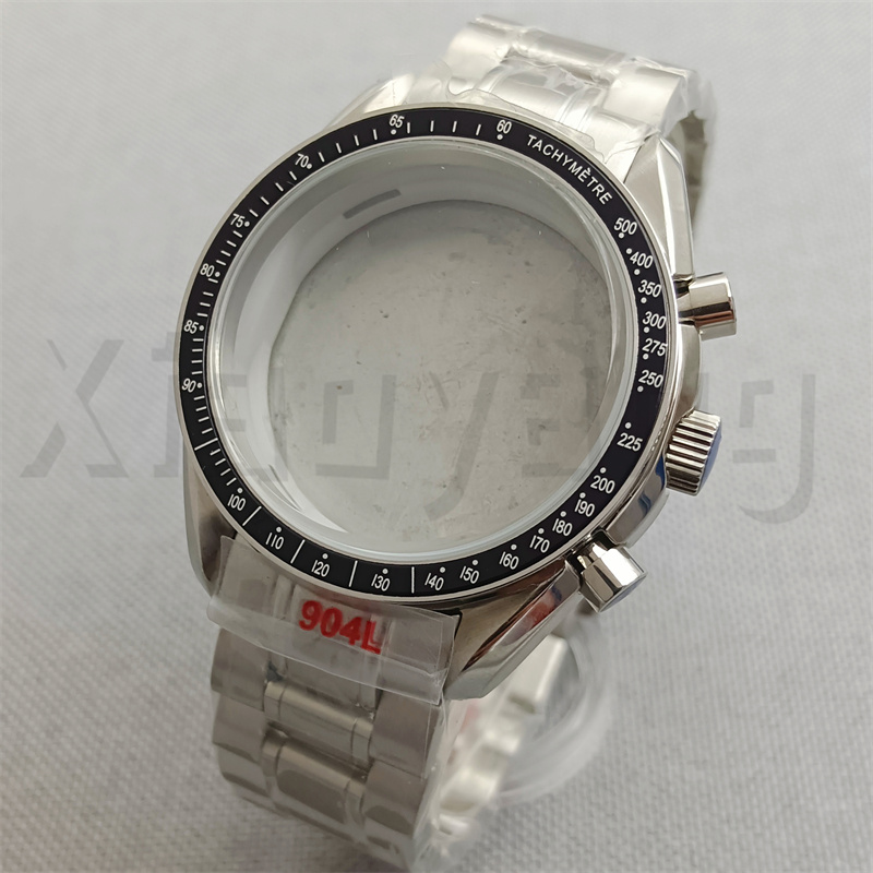 40 ミリメートル VK63 シルバー時計ケースブルーグリー - Jewelry Watches Silver のレビューと価格