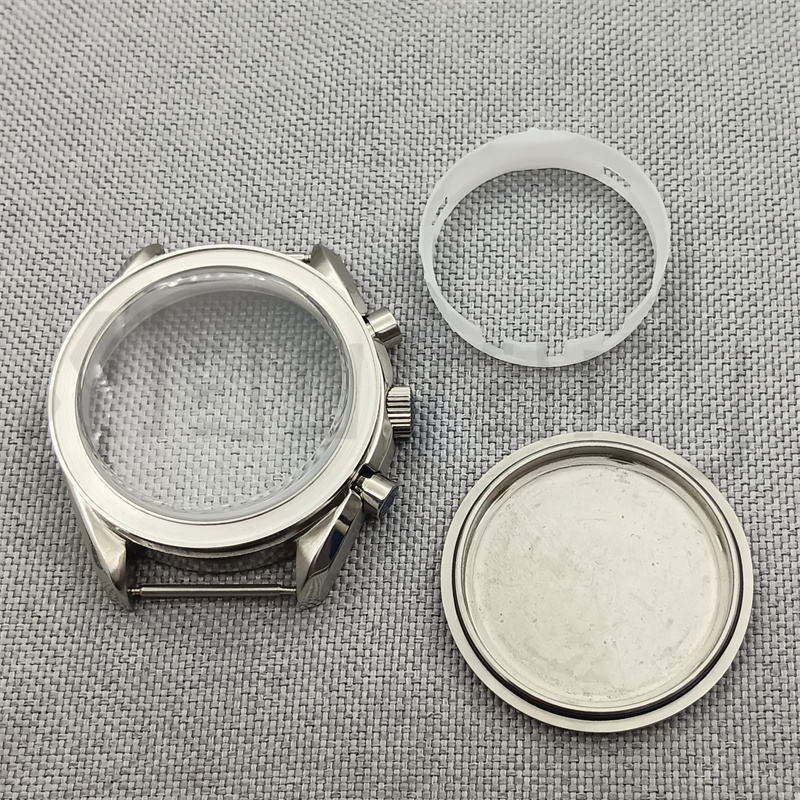 40 ミリメートル VK63 シルバー時計ケースブルーグリー - Jewelry Watches Silver のレビューと価格