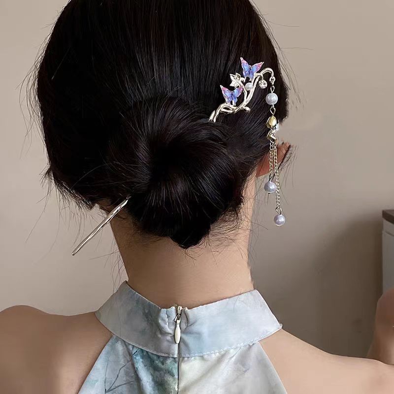 2025 新しい花のヘアピン女性のためのエレガントな花蝶パー - Shop Jewelry & Watches Near Me のレビューと価格