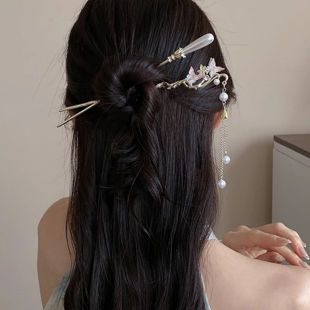 2025 新しい花のヘアピン女性のためのエレガントな花蝶パー - Shop Jewelry & Watches Near Me のレビューと価格