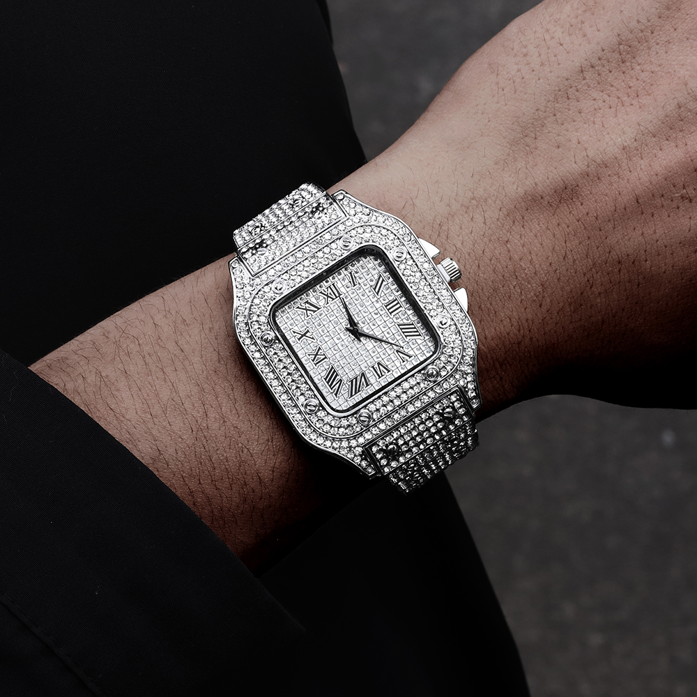 男性と女性のための輝くクォーツ時計,クラシックなシルバーカラ - Jewelry Watches Silver のレビューと価格