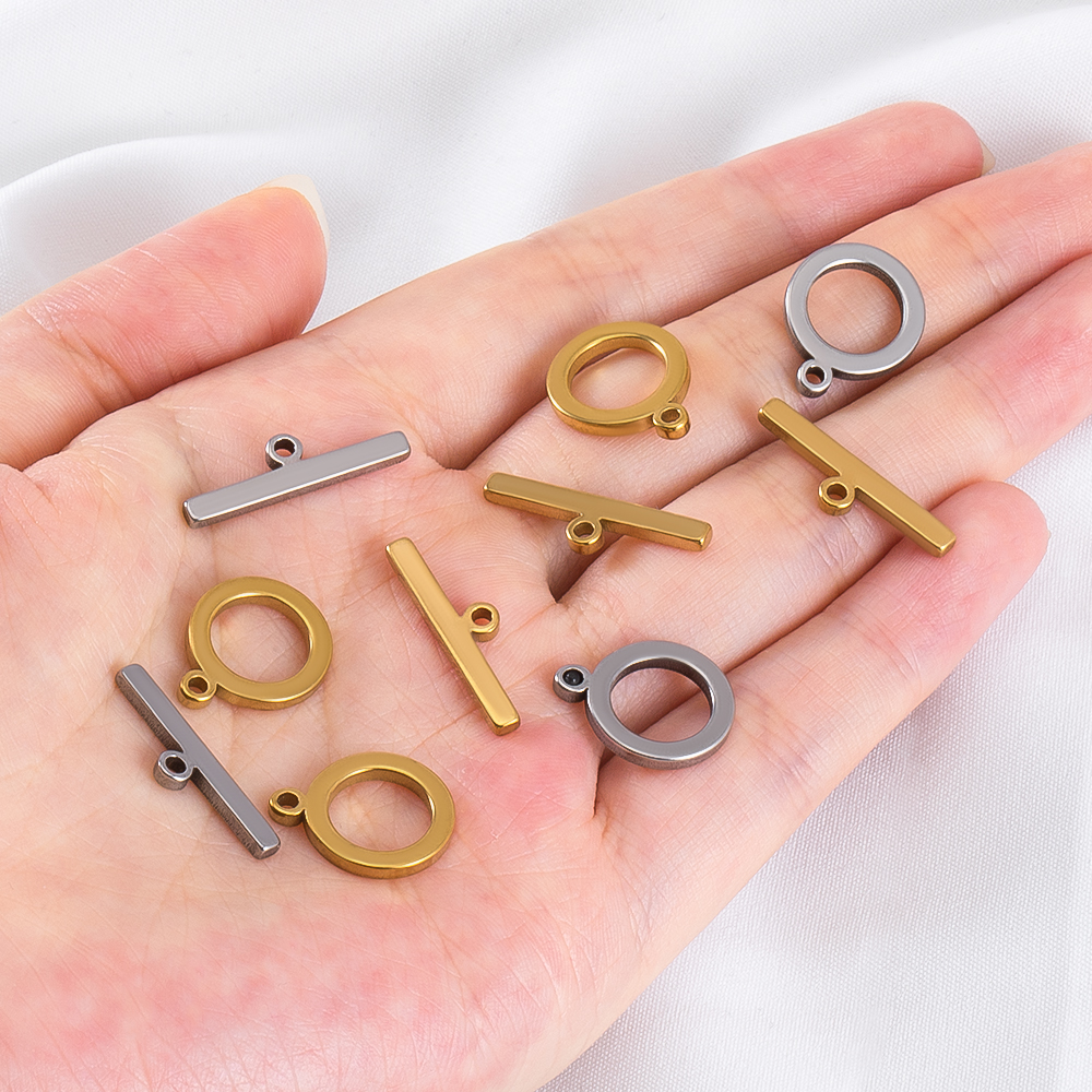 5セットステンレス鋼トグルジュエリーOTクラスプコネクターフ - Hoop Earrings のレビューと価格