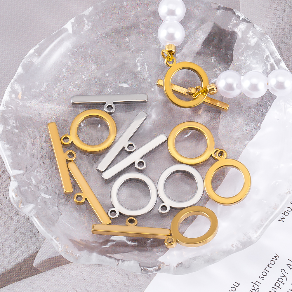 5セットステンレス鋼トグルジュエリーOTクラスプコネクターフ - Hoop Earrings のレビューと価格